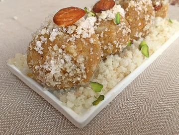 Badam Gond Laddu – Premium Dry Fruit Gond Laddoo Made with Pure Desi Ghee (400 GM)